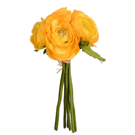 Vickerman 9 in. Mini Yellow Ranunculus Spray FA186601